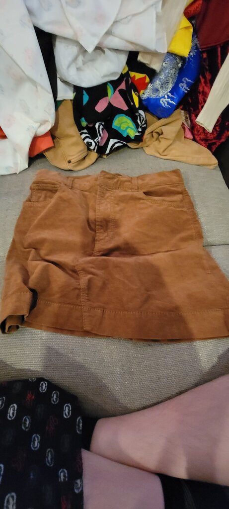 Chelsea & Violet Brown Corduroy Skirt