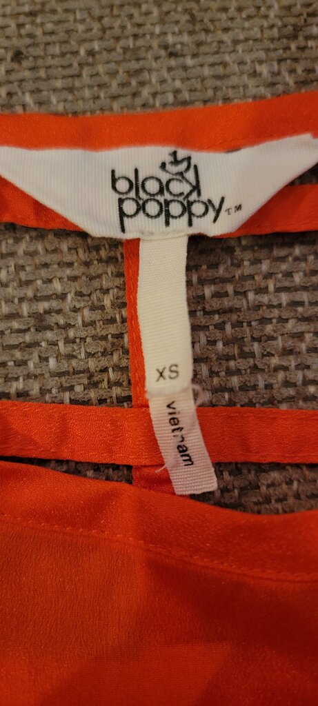Black Poppy Orange Sleeveless Top
