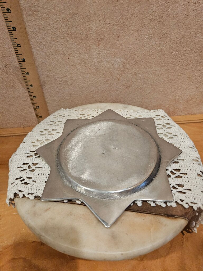 Star Shaped Metal Plate candle holder wine bottle coaster display Unique barware holiday table elegant tableware