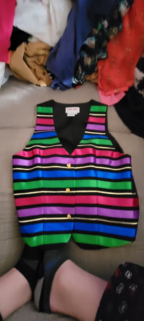 Maggy London Colorful Striped Vest
