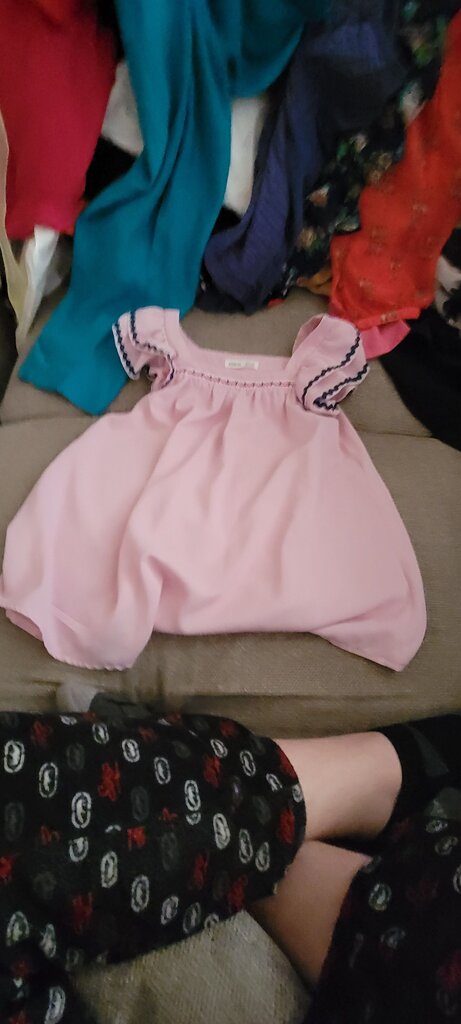 Girls Pink Dress with Floral Design