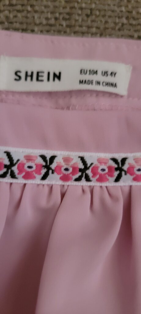Girls Pink Dress with Floral Design