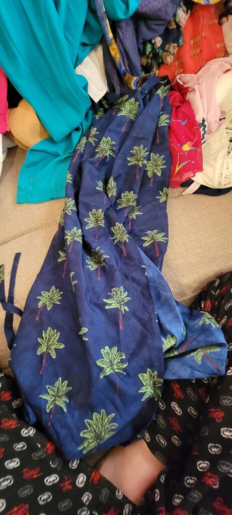 Rima Beach Wrap with Palm Tree Print