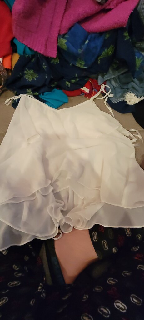 Gianni Bini White Ruffled Camisole