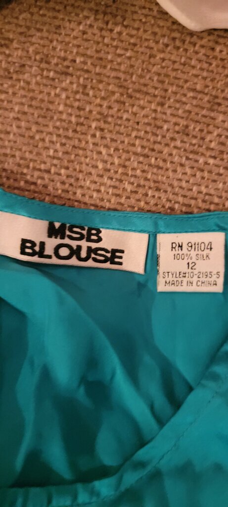 MSB Blouse 100% Silk Top