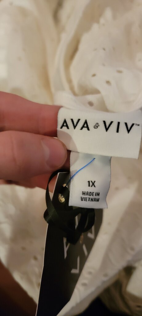 Ava & Viv Eyelet Top
