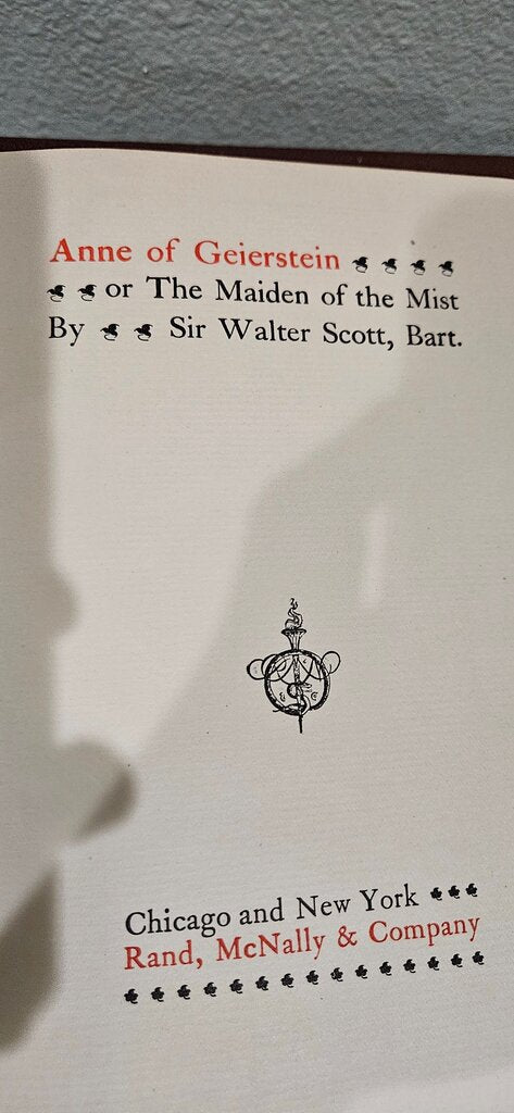 Rare Anne of Geierstein by Sir Walter Scott