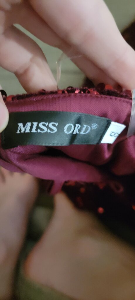 Miss Ord Burgundy Sequin Dress