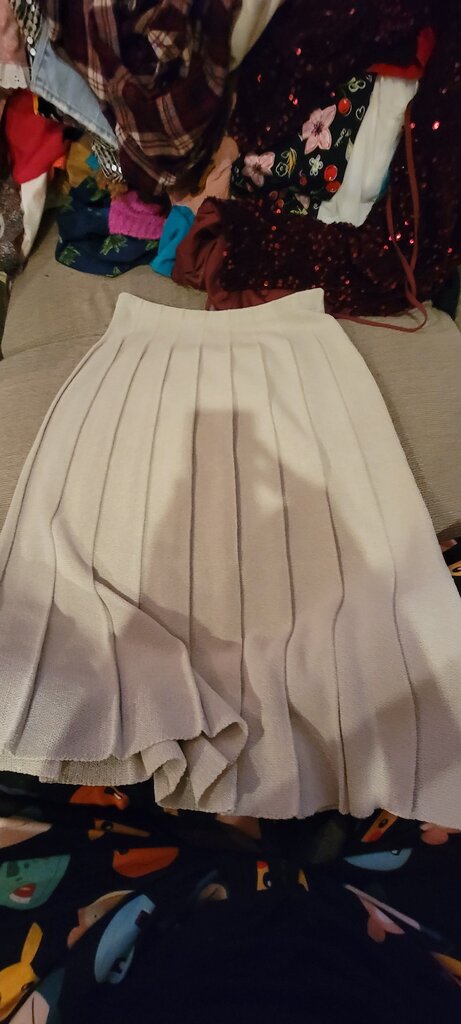 Pleated A-Line Skirt